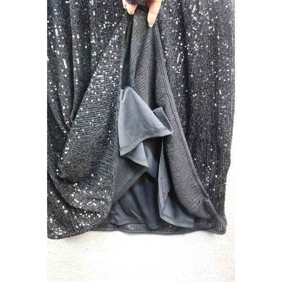 The Limited Black Allover Sequins Midi Dress-Size XL-New with Tags-City - Picture 3 of 15